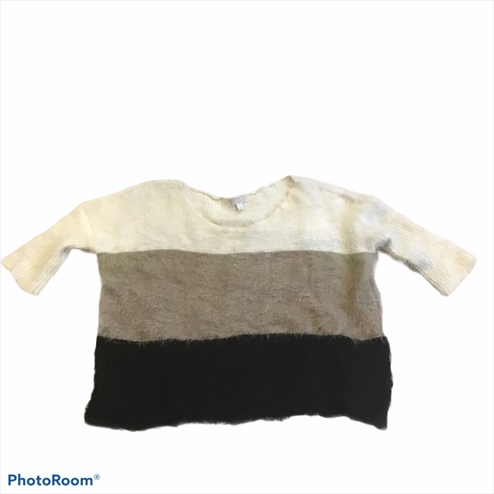 Gianni Bini Fuzzy Color Block Sweater - image 8